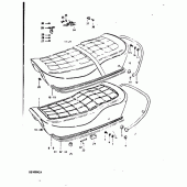 Схема узла: Сиденье (Model x) для Suzuki GS1000