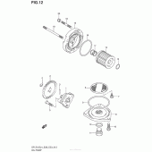 Схема вузла: Масляний насос для Suzuki DR-Z125 DR-Z125L