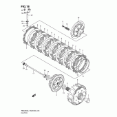 Схема узла: Сцепление для Suzuki RMX450