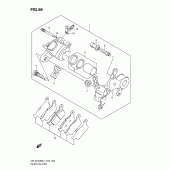 Схема узла: Задний тормозной суппорт для Suzuki DR-Z400 DR-Z400SM
