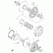 Схема вузла: Трансмісія для Suzuki AN400 Burgman (EU analogue of SkyWave)