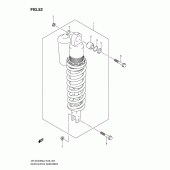 Схема вузла: Задній амортизатор для Suzuki DR-Z400 DR-Z400SM