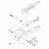 Схема вузла: Задній важіль підвіски для Suzuki SV650