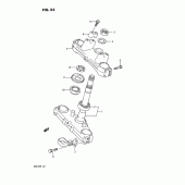 Схема узла: Рулевая траверса (Model k) для Suzuki RM125
