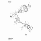 Схема узла: Коленчатый вал & Поршень для Suzuki AN650 Burgman (EU analogue of SkyWave)