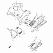 Схема вузла: Нижній обтічник (Model k3) для Suzuki GSX-R1000