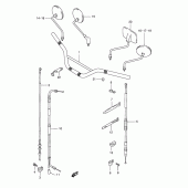 Схема вузла: Кермо & Тросики для Suzuki TS125