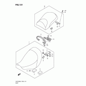 Схема узла: Сиденье (Vlr1800ufl1 e19) для Suzuki VLR1800 Intruder C1800R/ Boulevard C109R