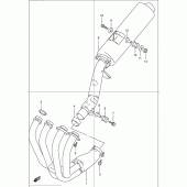 Схема вузла: Вихлопна система для Suzuki GSF1200 Bandit