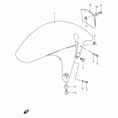 Схема вузла: Переднє крило (Model p/r) для Suzuki GSX-R1100