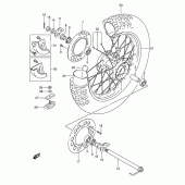 Схема вузла: Заднє колесо (Model l/m/n/p) для Suzuki DR350