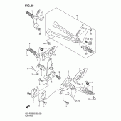 Схема узла: Подножки для Suzuki GSX-R750