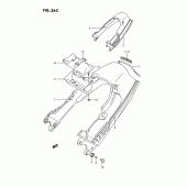 Схема узла: Задний подседельный обтекатель (Model m) для Suzuki GSX1100