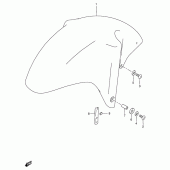 Схема вузла: Переднє крило (Model w/x) для Suzuki GSX-R750
