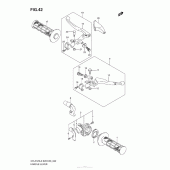 Схема узла: Ручки руля (Dr-Z125 E33) для Suzuki DR-Z125 DR-Z125L