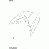 Схема вузла: Опори пасажира для Suzuki UH200 Burgman