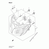 Схема вузла: Фара (Dl650l1 e2) для Suzuki DL650 V-Strom