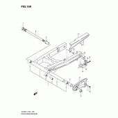 Схема вузла: Задній важіль підвіски Suzuki DL650 V-Strom