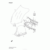 Схема вузла: Приладова панель для Suzuki AN400 Burgman (EU analogue of SkyWave)
