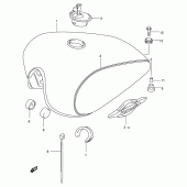Схема узла: Топливный бак (Model x) для Suzuki GZ250 Marauder
