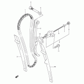 Схема узла: Цепь ГРМ & Натяжитель & Успокоитель для Suzuki DR350
