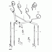 Схема узла: Руль & Тросики для Suzuki DR400