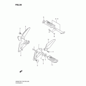 Схема вузла: Підніжки для Suzuki GS500