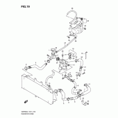 Схема узла: Патрубок системы охлаждения для Suzuki GSF650 Bandit S
