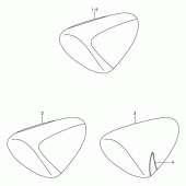 Схема узла: Заглушка сиденья пассажира (Model w/x/y) для Suzuki TL1000