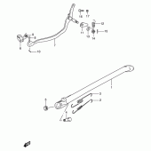 Схема узла: Подставка для Suzuki DF125