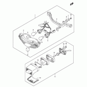 Схема узла: Задний фонарь (Стоп-сигнал) (Model k4/k5/k6) для Suzuki DL1000 V-Strom