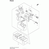 Схема узла: Задний тормозной суппорт для Suzuki GSX-R750