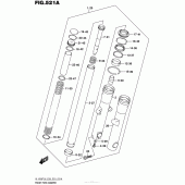 Схема вузла: Вилка передньої осі для Suzuki VL1500 Boulevard C90T