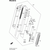 Схема вузла: Вилка передньої осі для Suzuki DR-Z400 DR-Z400S