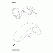 Схема узла: Кожух фары для Suzuki GZ250 Marauder