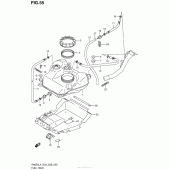 Схема узла: Топливный бак для Suzuki AN650 Burgman (EU analogue of SkyWave)