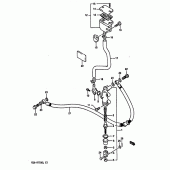 Схема узла: Задний тормозной цилиндр (Model l) для Suzuki GSX-R1100