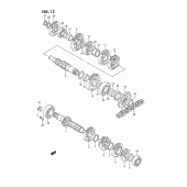 Схема узла: Трансмиссия для Suzuki RMX250