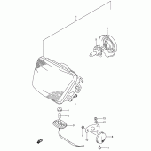 Схема вузла: Фара (Model m/n/p/r) для Suzuki DR650 DR650RSE