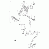 Схема вузла: Передній гальмівний циліндр для Suzuki GSX250 Across