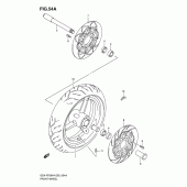 Схема вузла: Переднє колесо (Gsx-r750xk5/u2xk5) для Suzuki GSX-R750