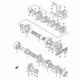 Схема узла: Трансмиссия (E.no.106033) для Suzuki DR350