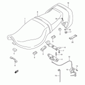 Схема вузла: Сидіння для Suzuki RF900