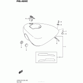 Схема вузла: Паливний бак (Ls650L6 E33) для Suzuki LS650 Boulevard S40
