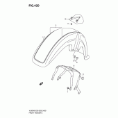 Схема вузла: Переднє крило (Vl800tk8) для Suzuki VL800 Boulevard C50T