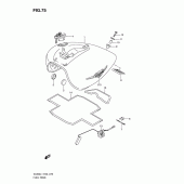 Схема вузла: Паливний бак (Vl800cl1 e19) ​​для Suzuki VL800 Intruder C800C/Boulevard C50C