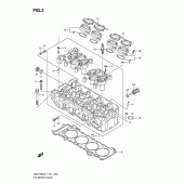 Схема вузла: Головка циліндра Suzuki GSX-R600