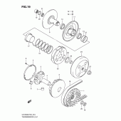 Схема узла: Трансмиссия для Suzuki UX125 Sixteen