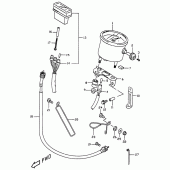 Схема вузла: Спідометр (Model w/x, e24) для Suzuki DR350