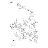 Схема узла: Копирный вал & Вилки & Вал переключения для Suzuki RV125